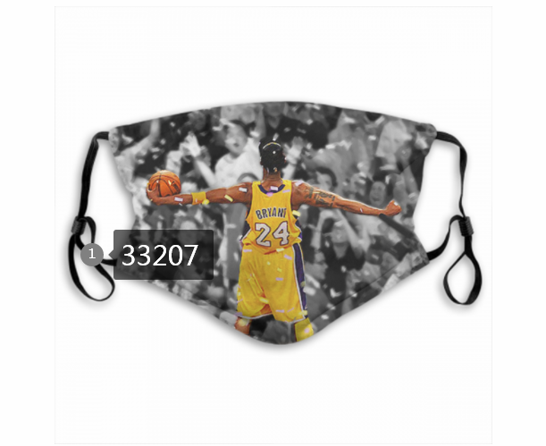 2021 NBA Los Angeles Lakers #24 kobe bryant 33207 Dust mask with filter->nba dust mask->Sports Accessory